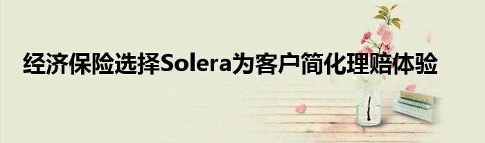 经济保险选择Solera为客户简化理赔体验