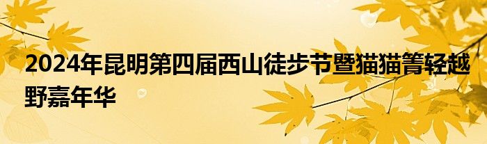 2024年昆明第四届西山徒步节暨猫猫箐轻越野嘉年华