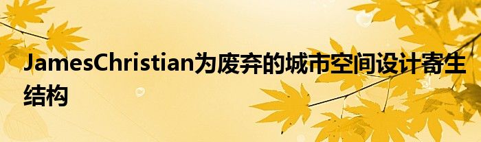 JamesChristian为废弃的城市空间设计寄生结构