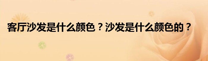 客厅沙发是什么颜色？沙发是什么颜色的？