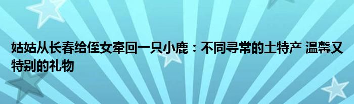 姑姑从长春给侄女牵回一只小鹿：不同寻常的土特产 温馨又特别的礼物