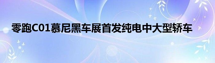 零跑C01慕尼黑车展首发纯电中大型轿车